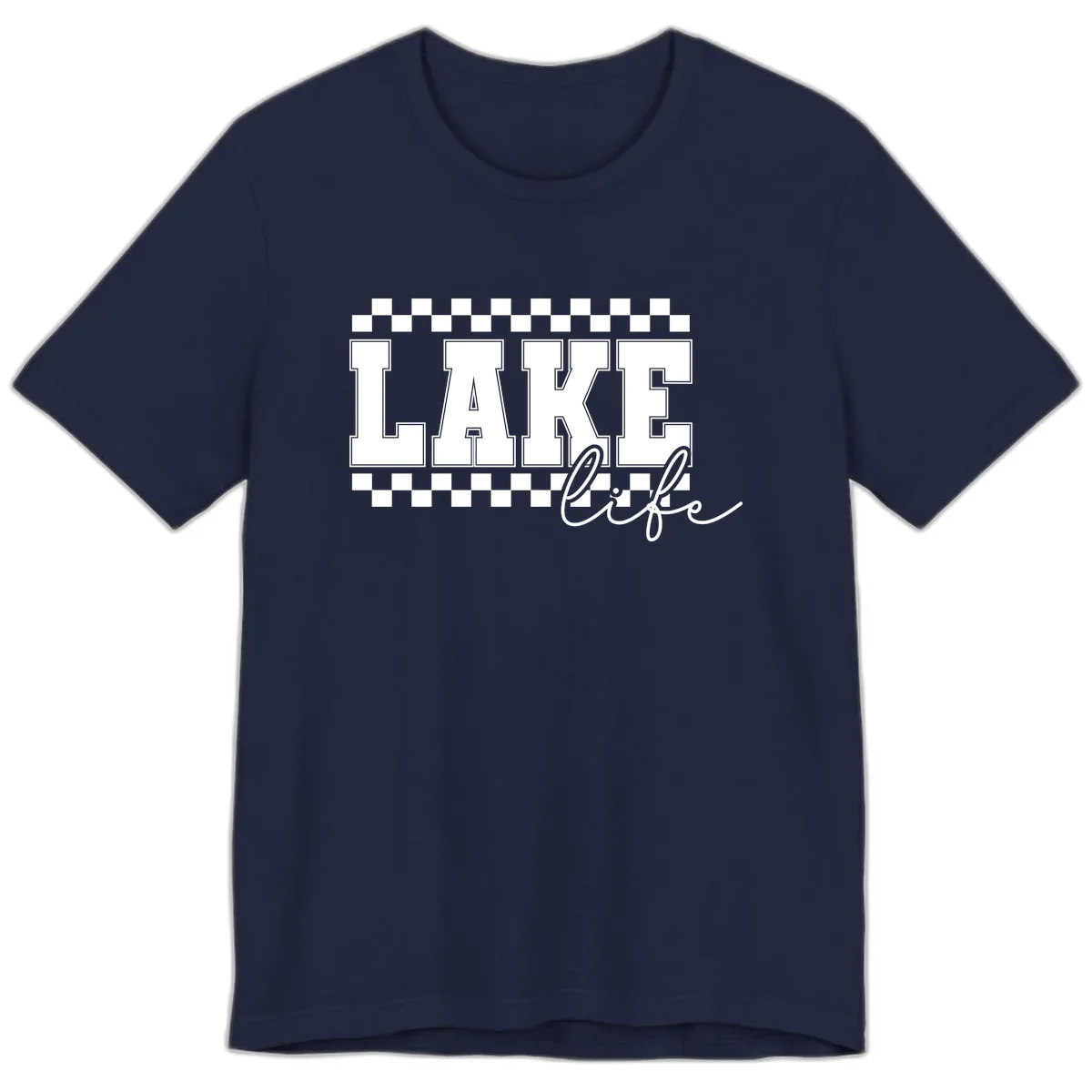 Lake Life Varsity Style Premium T-Shirt in Navy