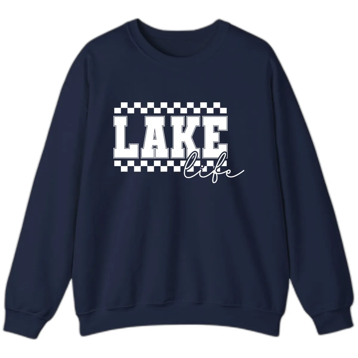 Lake Life Varsity Style Sweatshirt in Navy