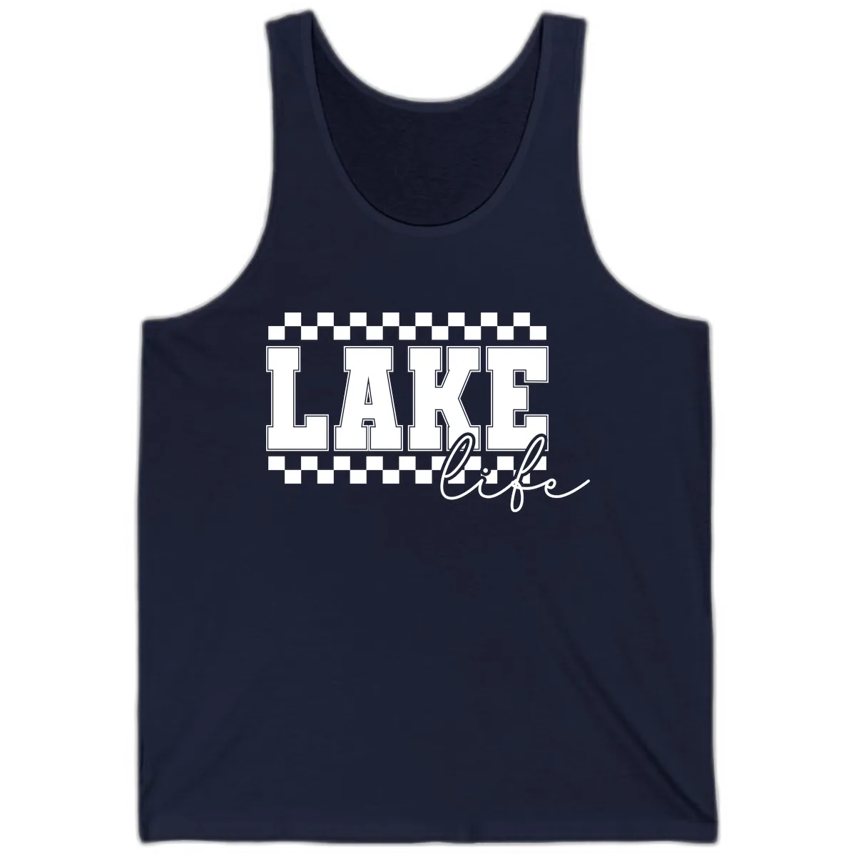Lake Life Varsity Style Tank in Navy