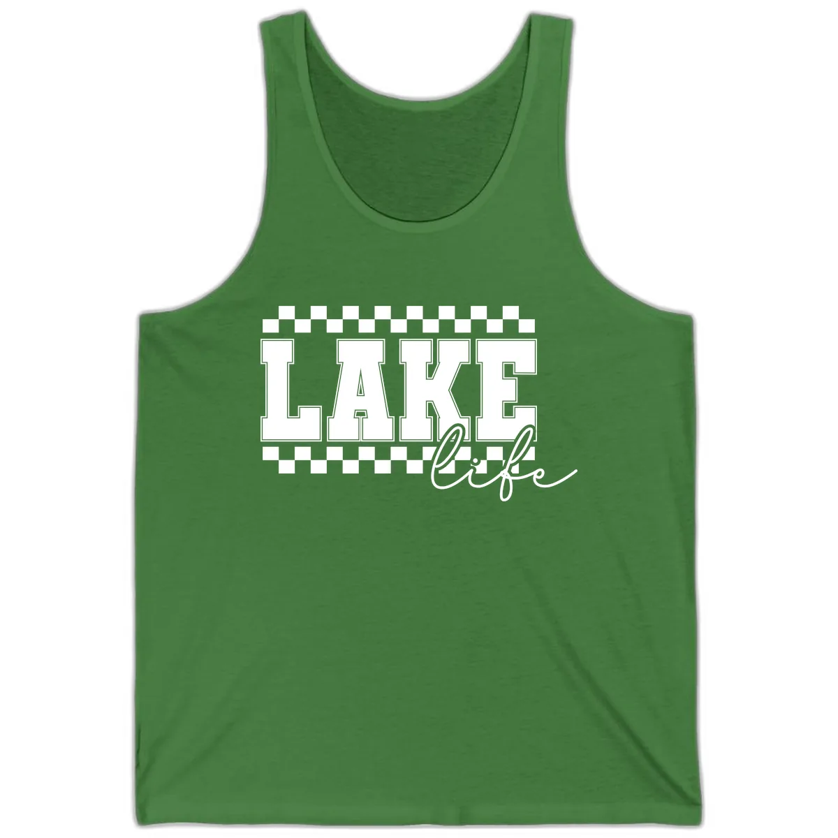 Lake Life Varsity Style Tank in Leaf