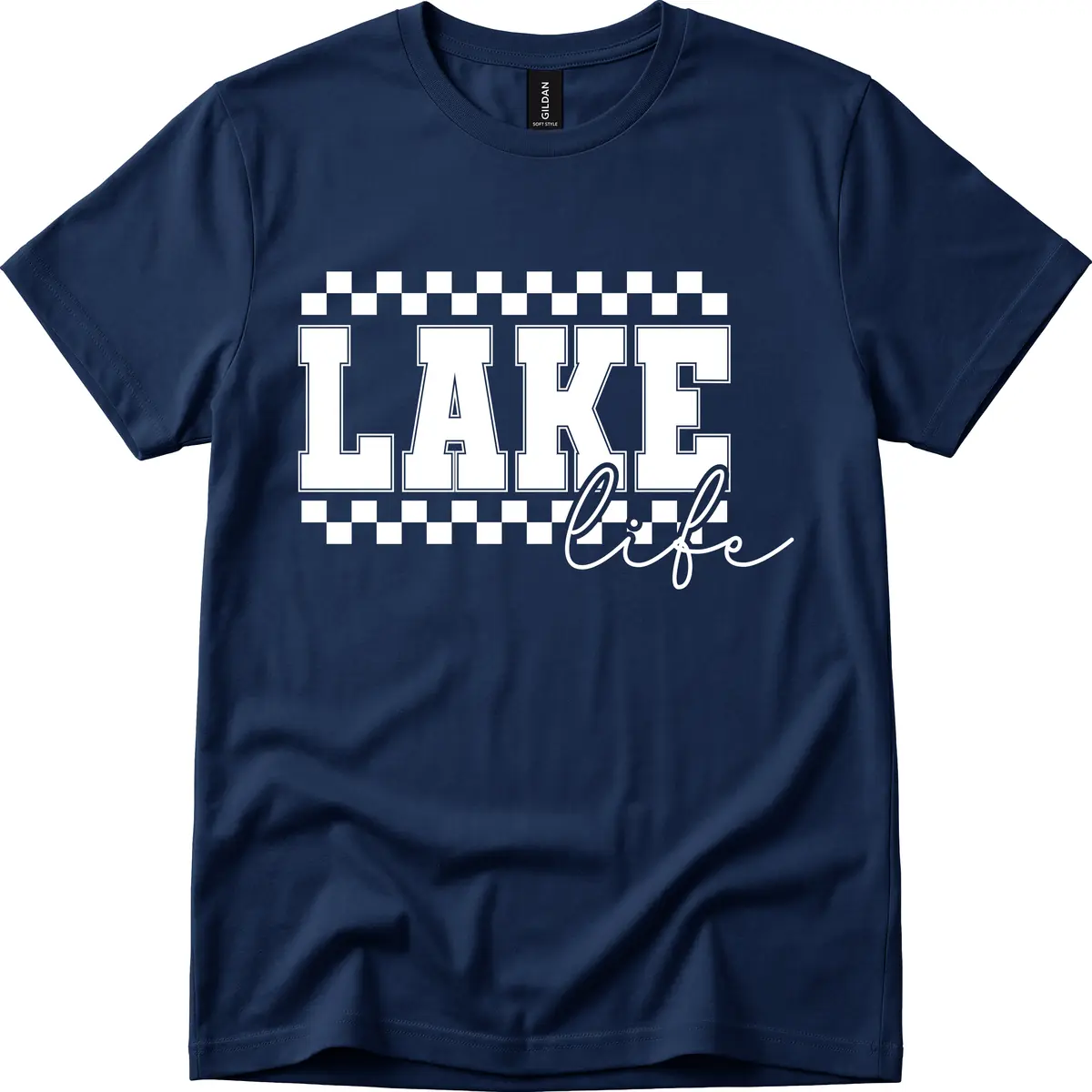 Lake Life Varsity Style T-Shirt in Navy