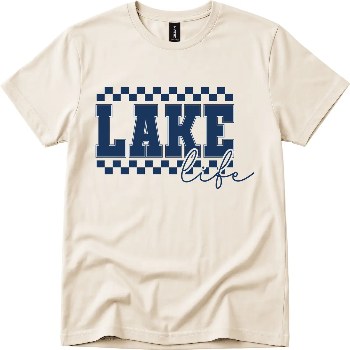Lake Life Varsity Style T-Shirt in Natural