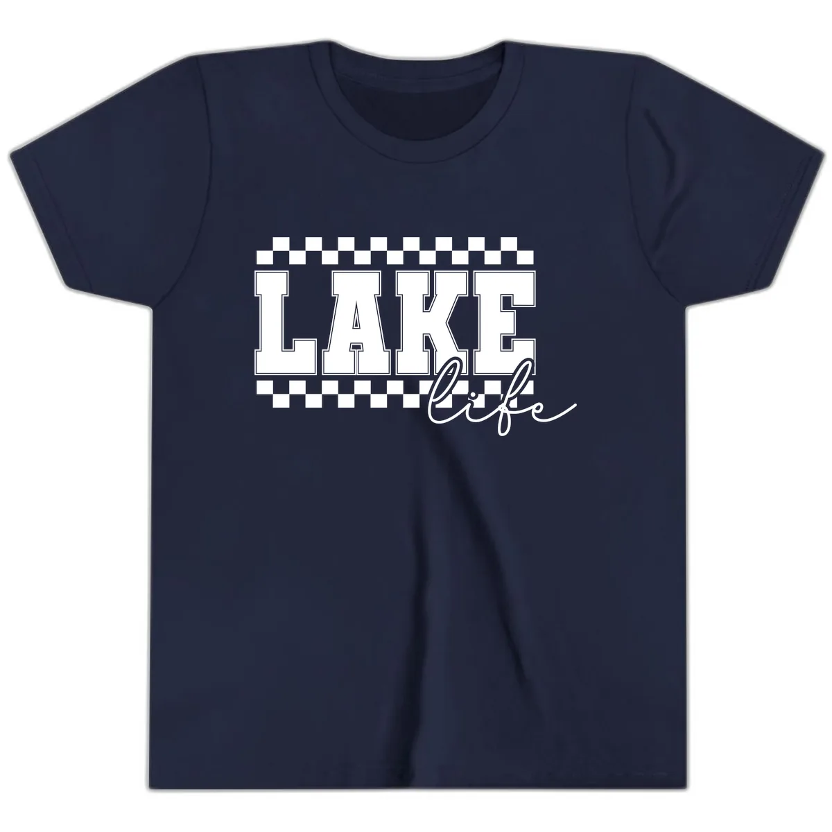 Lake Life Varsity Style Youth T-Shirt in Navy