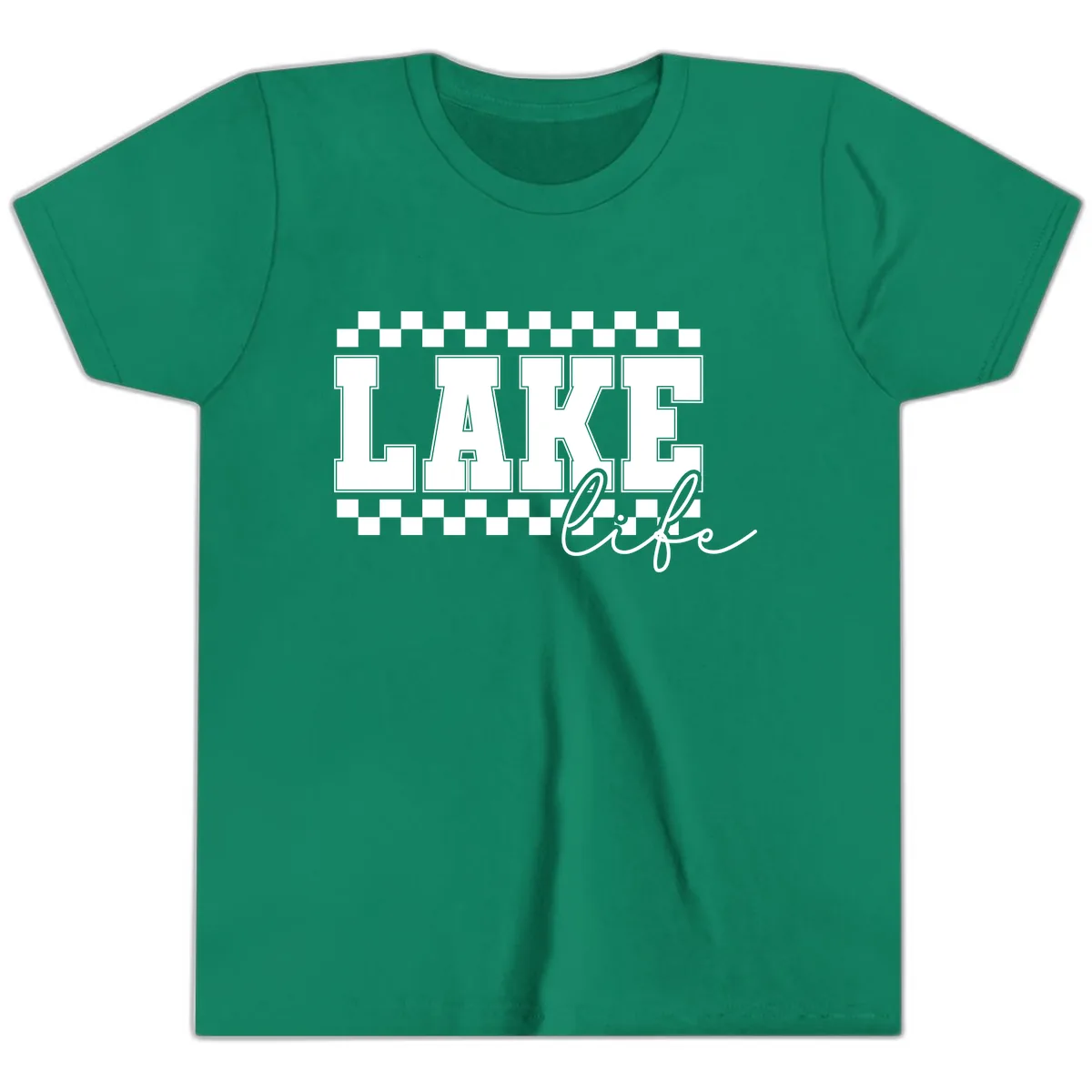 Lake Life Varsity Style Youth T-Shirt in Kelly