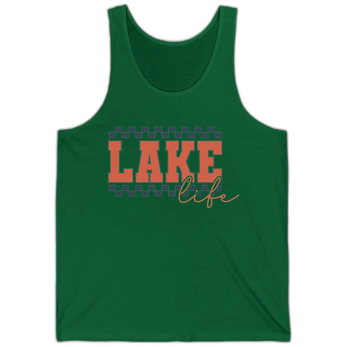 Lake Life Vintage Block Letter Tank in Kelly
