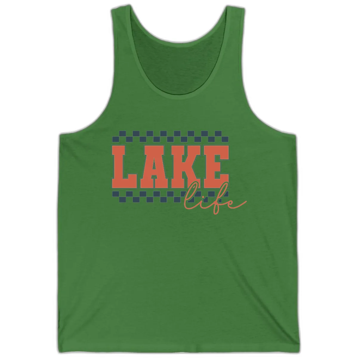 Lake Life Vintage Block Letter Tank in Leaf