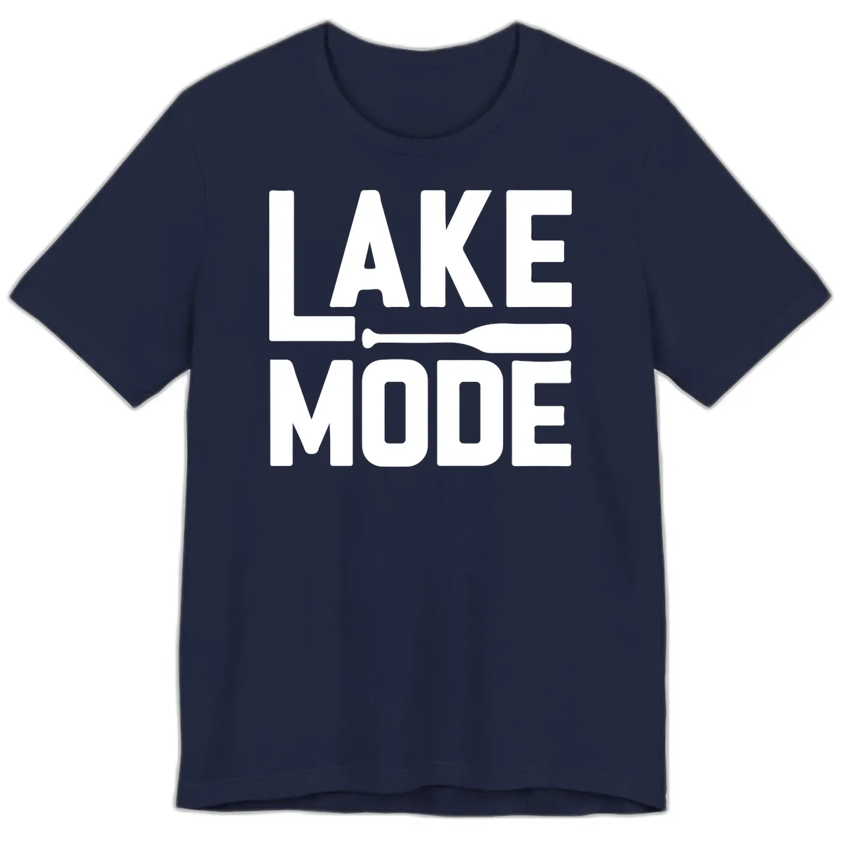 Lake Mode Paddle Design Premium T-Shirt in Navy