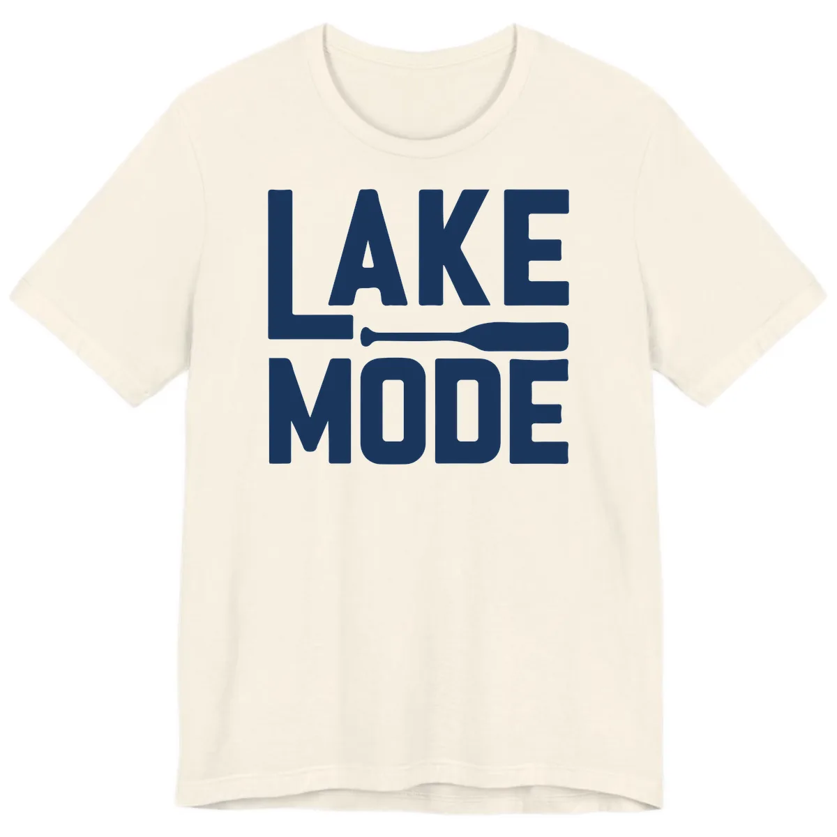 Lake Mode Paddle Design Premium T-Shirt in Natural