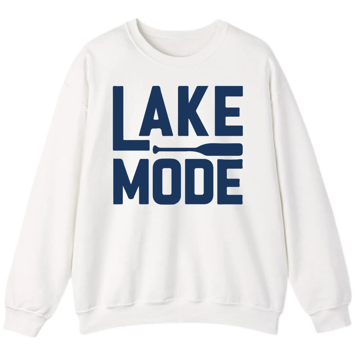 Lake Mode Paddle Design Sweatshirt in White