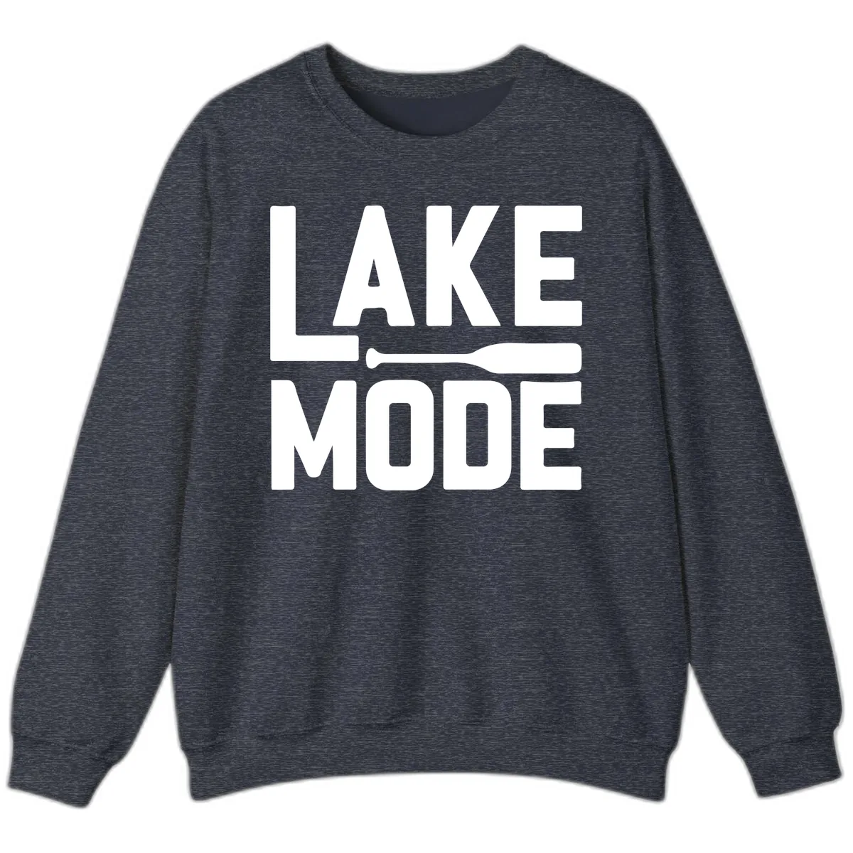 Lake Mode Paddle Design Sweatshirt in Heather Sport Dark Navy