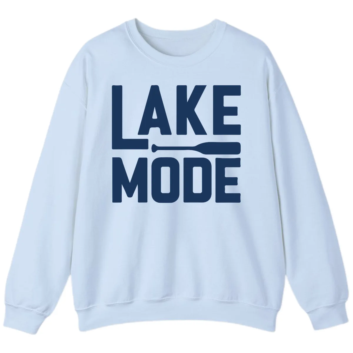 Lake Mode Paddle Design Sweatshirt in Light Blue