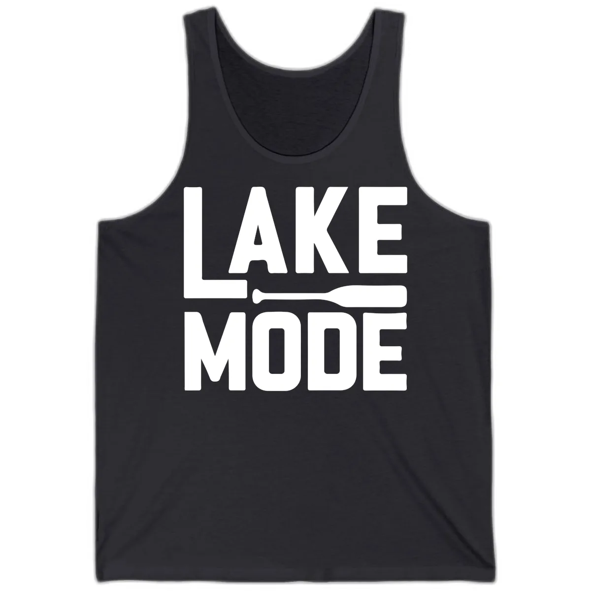 Lake Mode Paddle Design Tank in Dark Grey