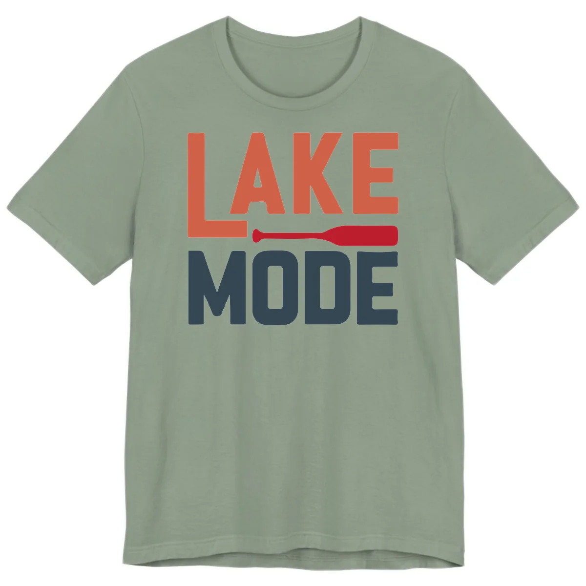 Lake Mode Paddle Design Premium T-Shirt in Sage