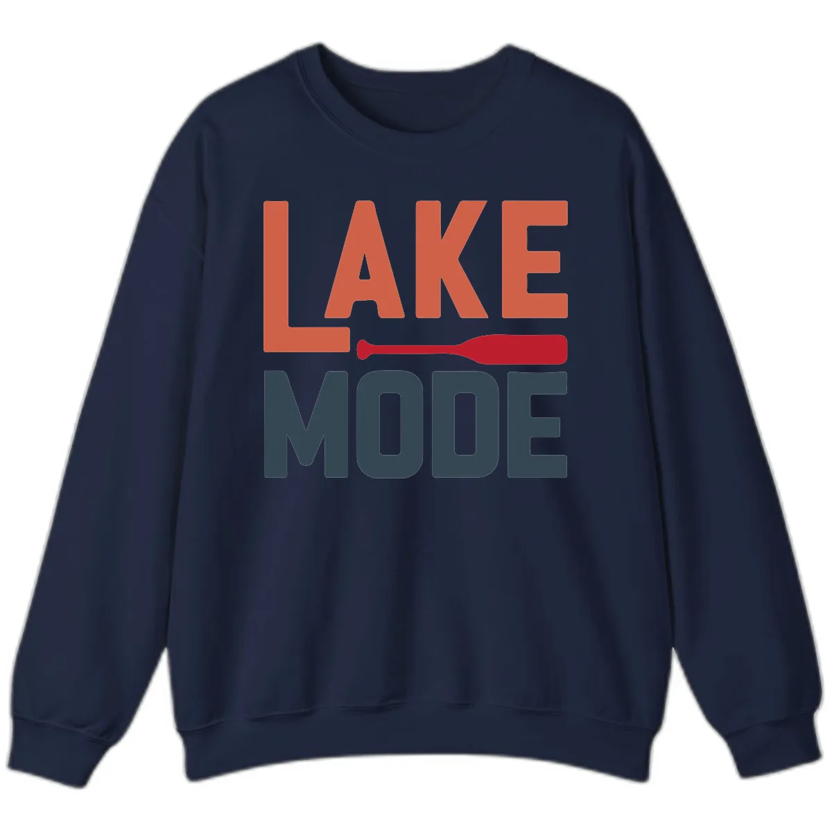 Lake Mode Paddle Design Sweatshirt in Navy