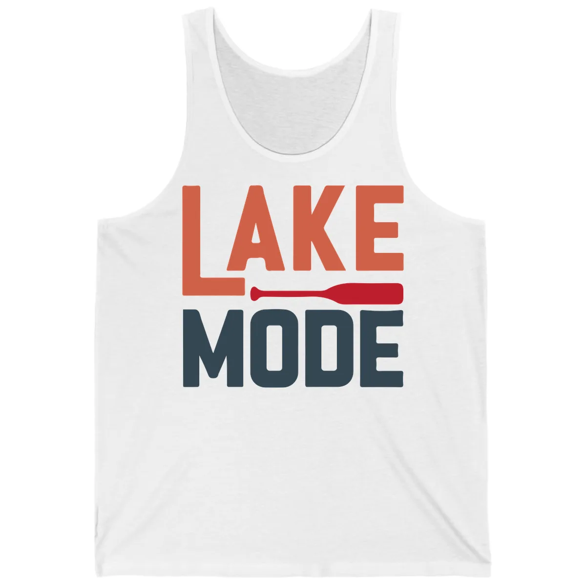 Lake Mode Paddle Design Tank in White