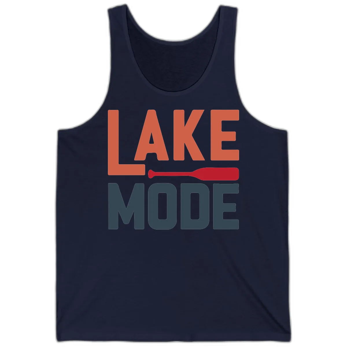 Lake Mode Paddle Design Tank in Navy