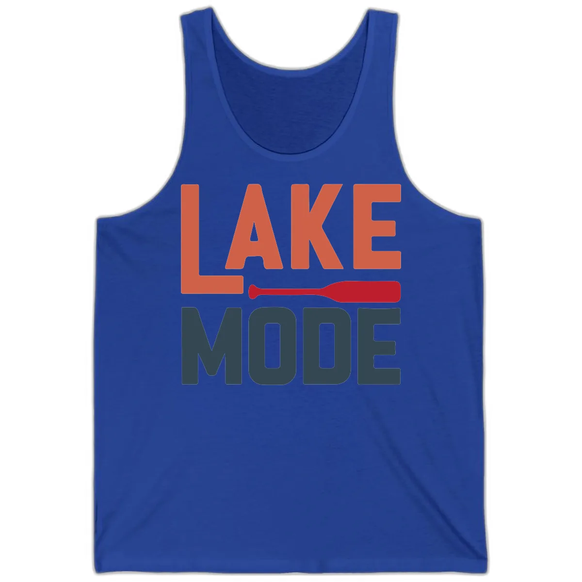 Lake Mode Paddle Design Tank in True Royal