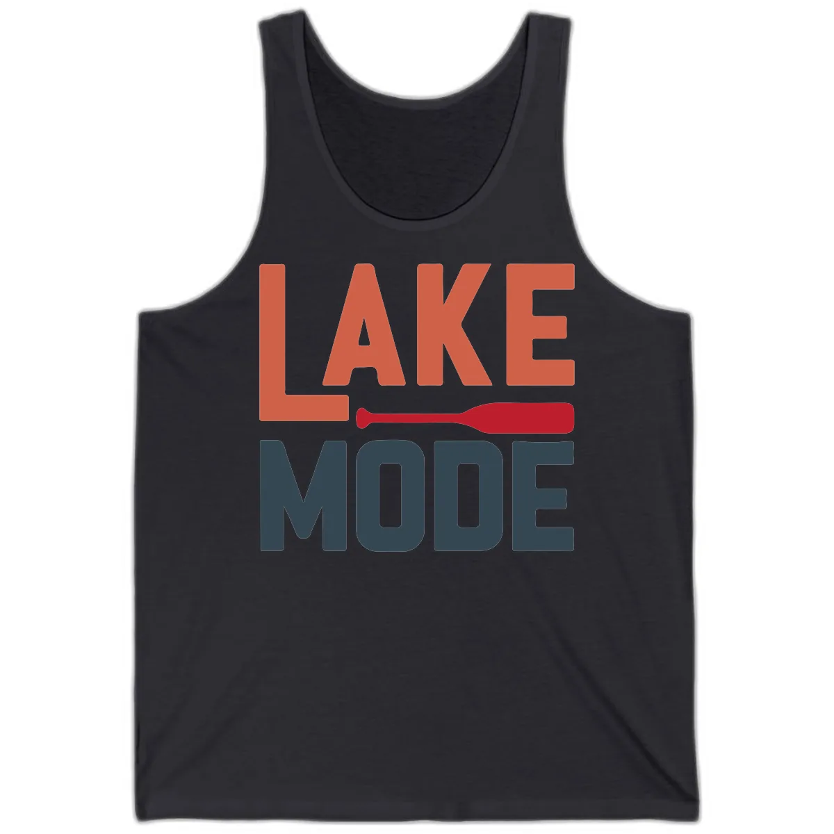 Lake Mode Paddle Design Tank in Dark Grey