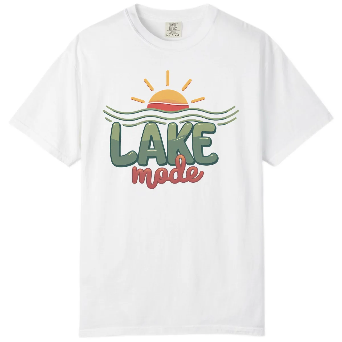 Lake Mode Sun and Waves Comfort Color in White