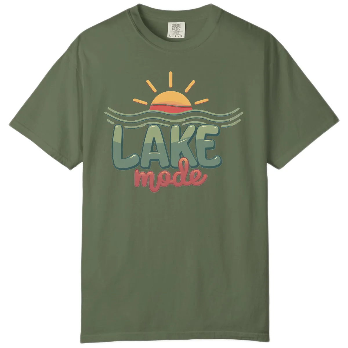 Lake Mode Sun and Waves Comfort Color in Sage