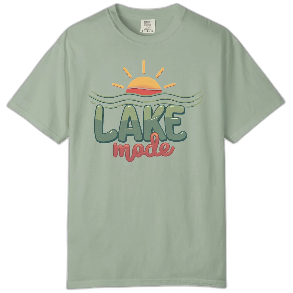 Lake Mode Sun and Waves Comfort Color in Bay