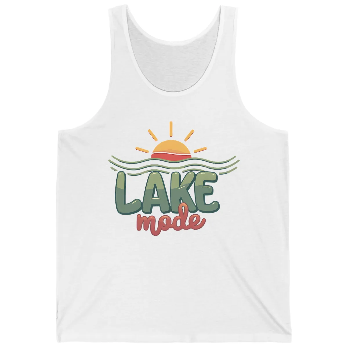 Lake Mode Sun and Waves Tank in White