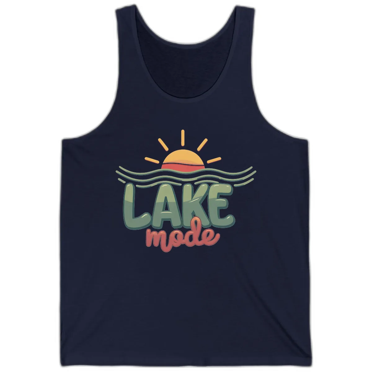 Lake Mode Sun and Waves Tank in Navy