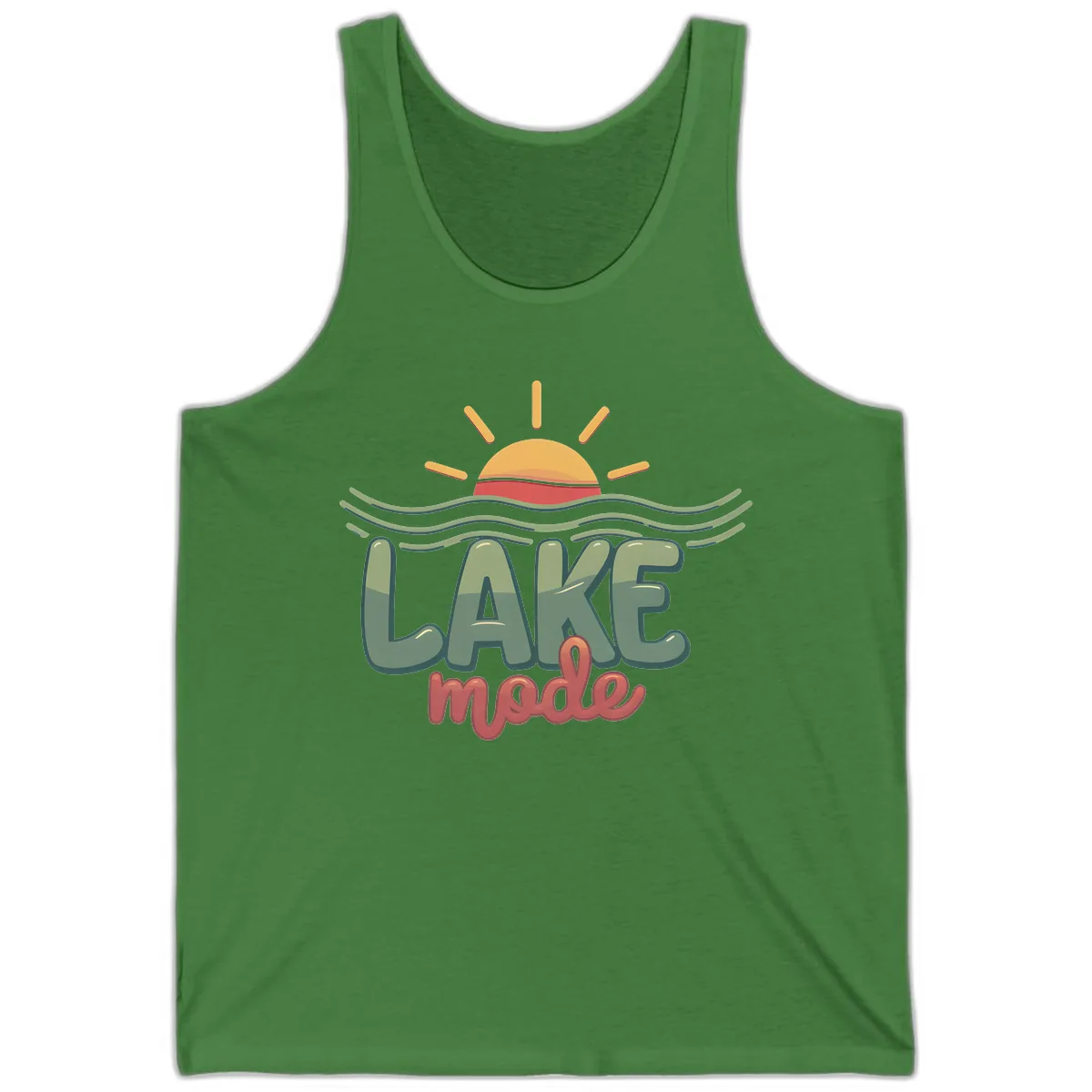 Lake Mode Sun and Waves Tank in Leaf