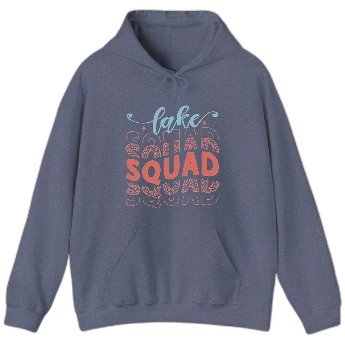 Lake Squad Lifestyle Design Hoodie in Heather Navy