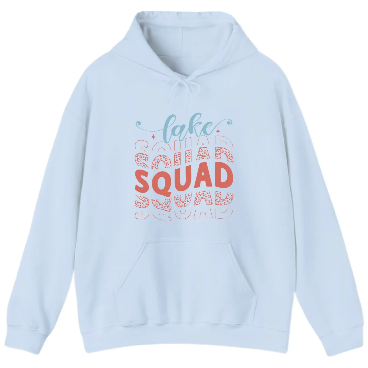 Lake Squad Lifestyle Design Hoodie in Light Blue
