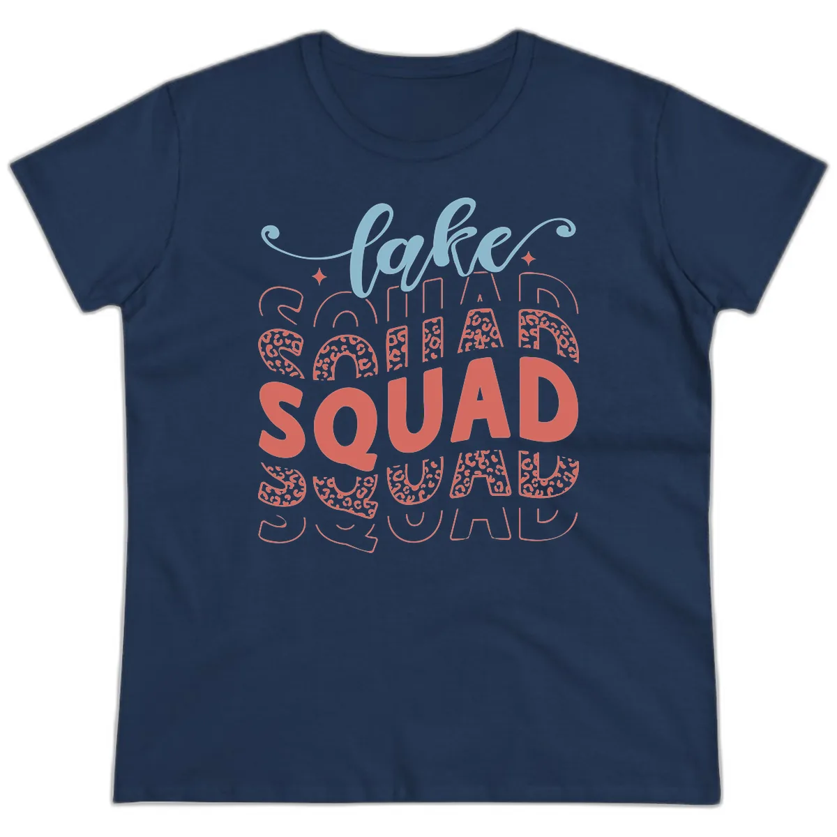 Lake Squad Lifestyle Design Ladies Tee in Navy