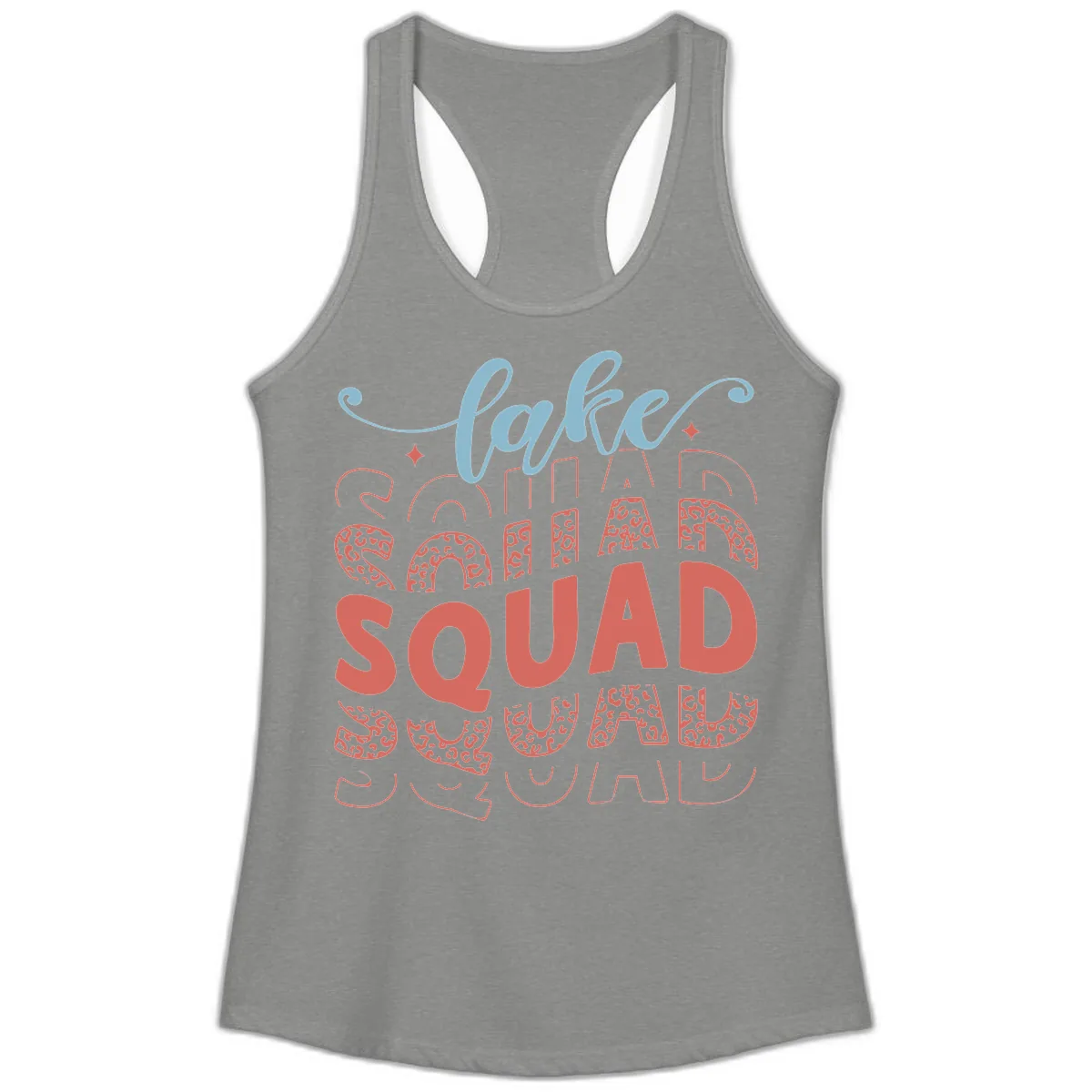 Lake Squad Lifestyle Design Ladies Tank in Heather Grey