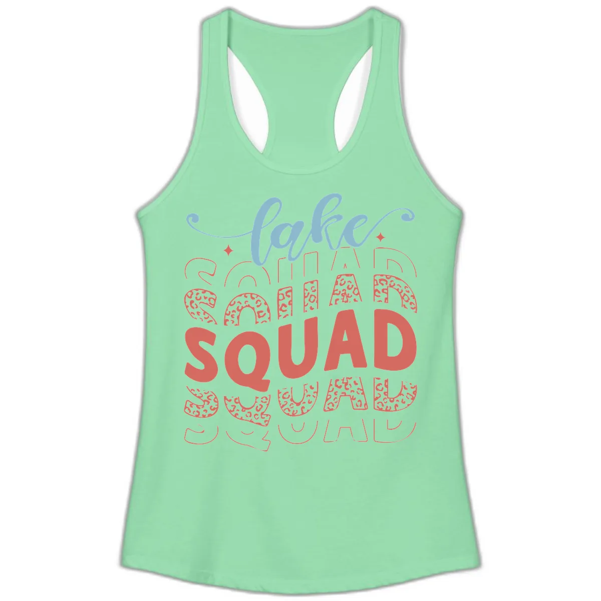 Lake Squad Lifestyle Design Ladies Tank in Solid Mint