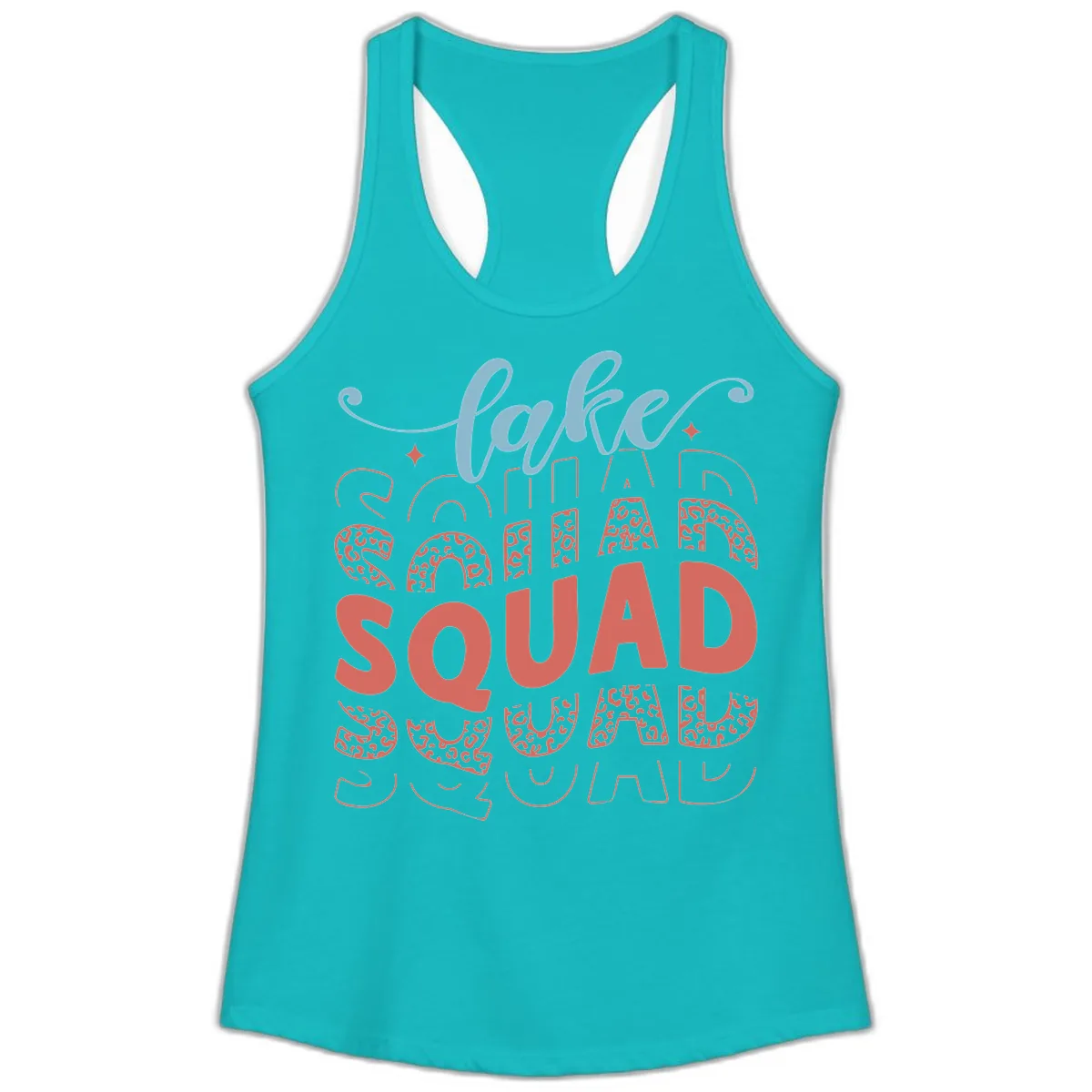 Lake Squad Lifestyle Design Ladies Tank in Tahiti Blue