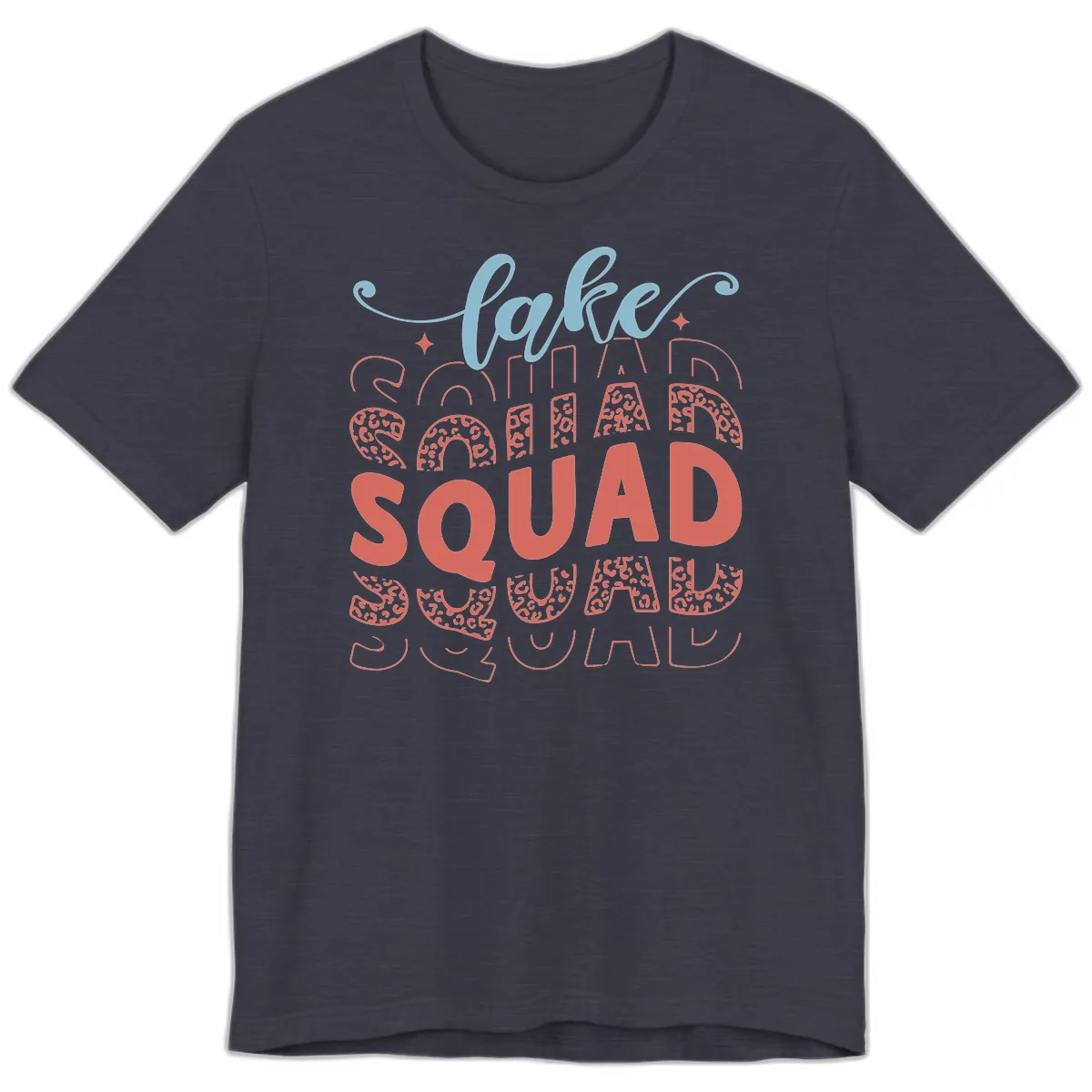 Lake Squad Lifestyle Design Premium T-Shirt in Heather Midnight Navy