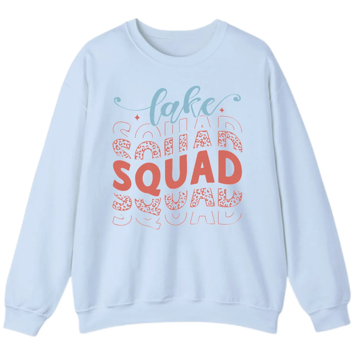 Lake Squad Lifestyle Design Sweatshirt in Light Blue
