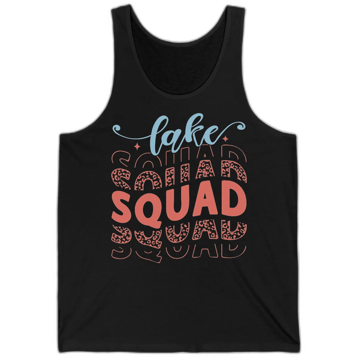 Lake Squad Lifestyle Design Tank in Black