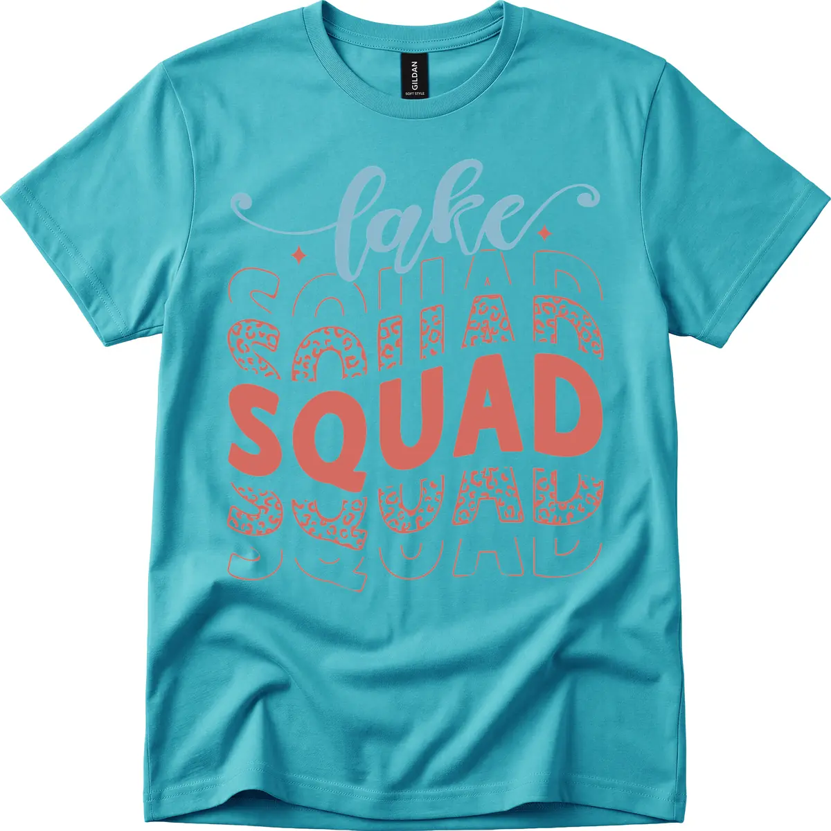 Lake Squad Lifestyle Design T-Shirt in Tropical Blue