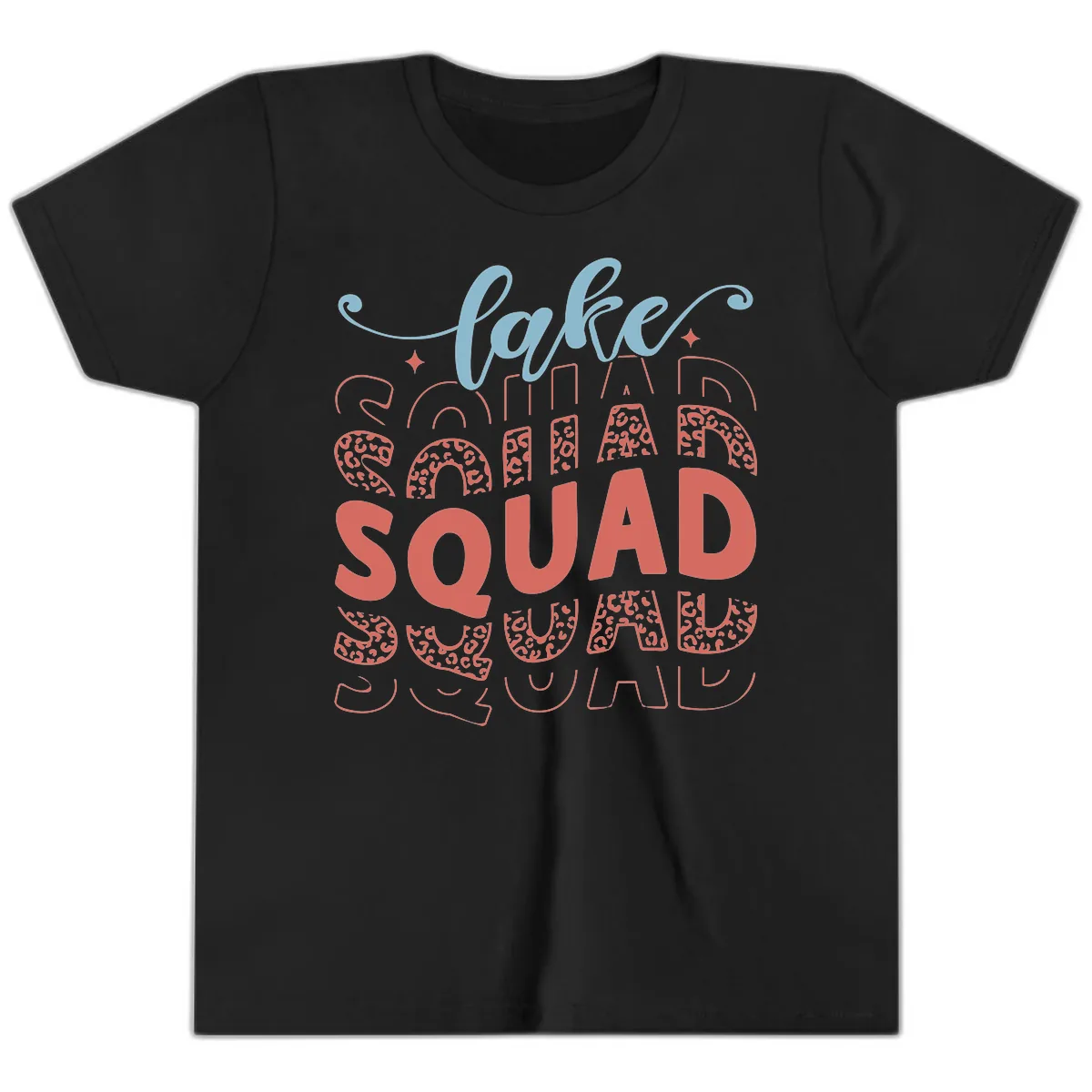 Lake Squad Lifestyle Design Youth T-Shirt in Black