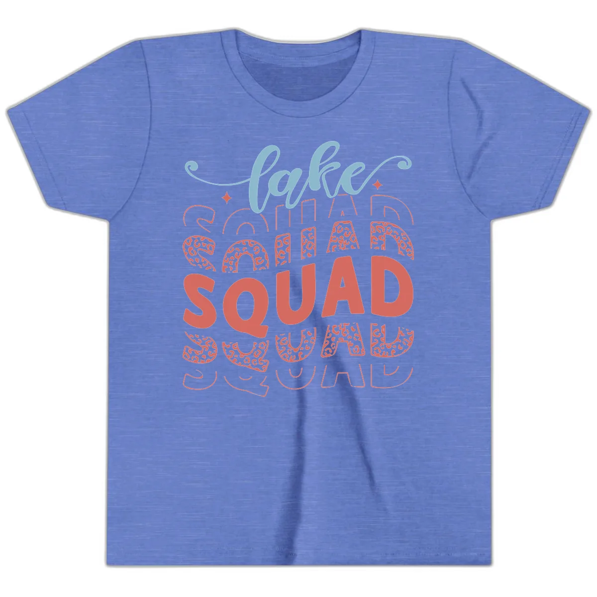 Lake Squad Lifestyle Design Youth T-Shirt in Heather Columbia Blue