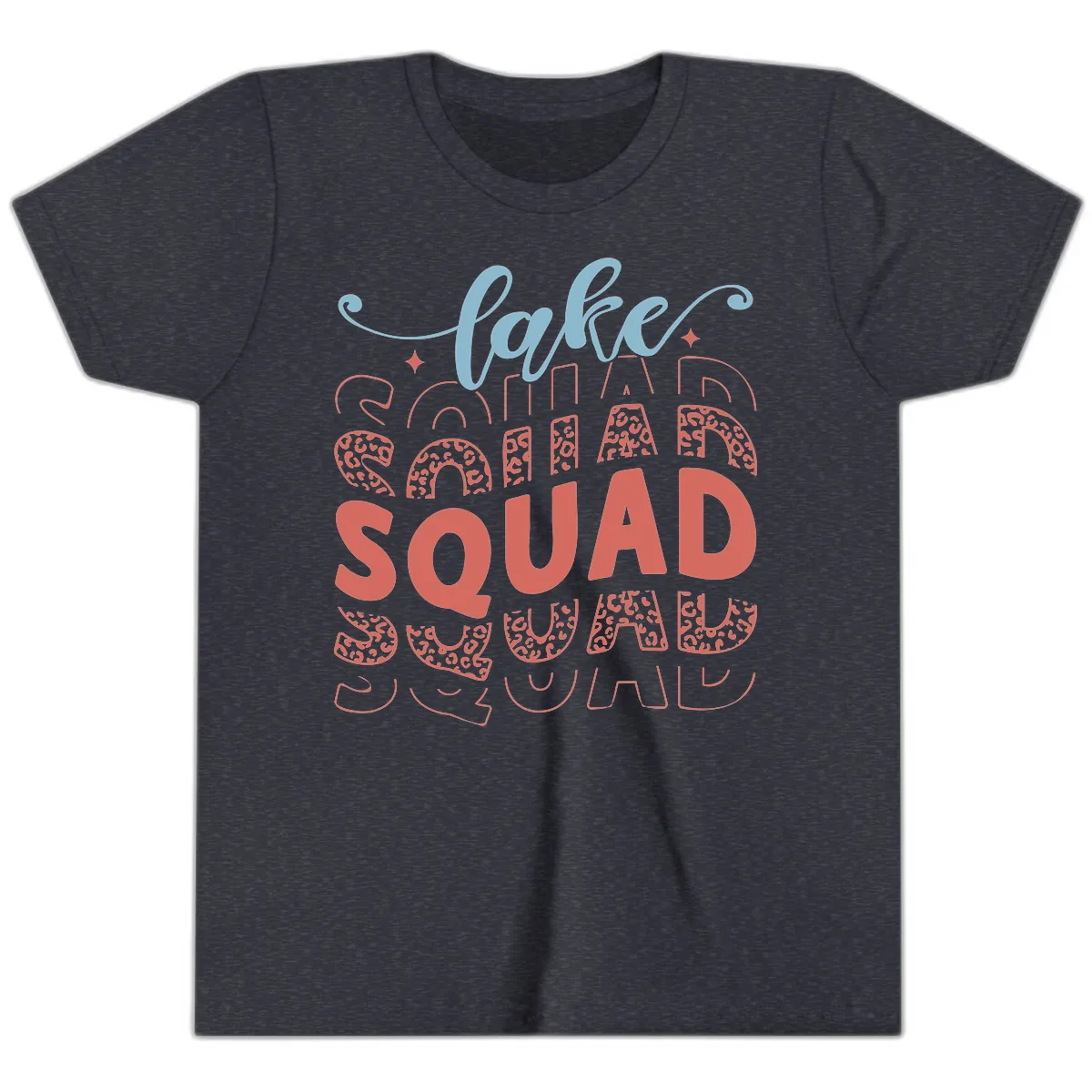 Lake Squad Lifestyle Design Youth T-Shirt in Heather Navy
