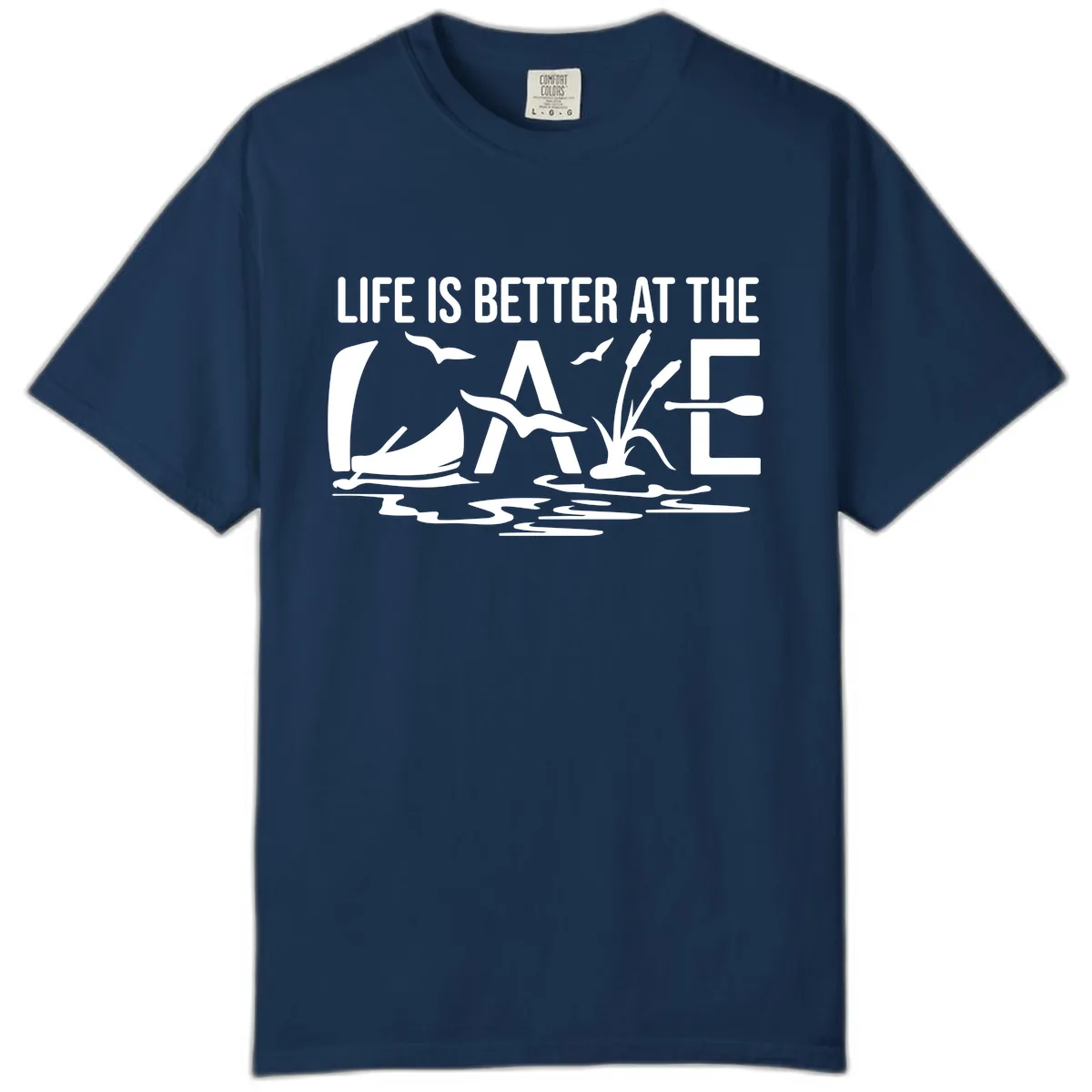 Life Is Better At The Lake Comfort Color in Navy