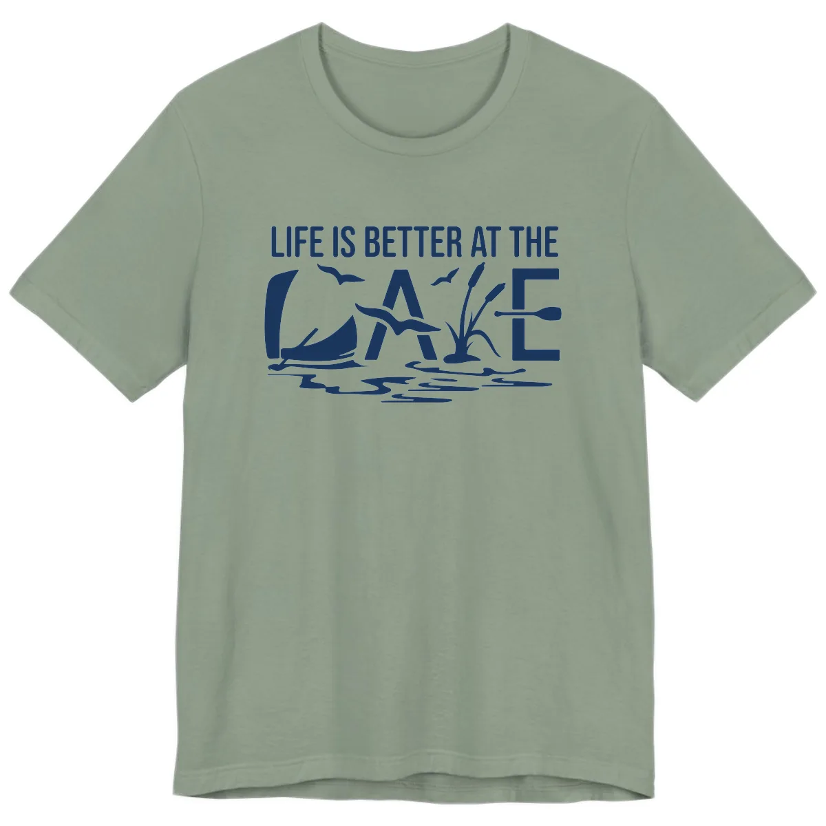 Life Is Better At The Lake Premium T-Shirt in Sage