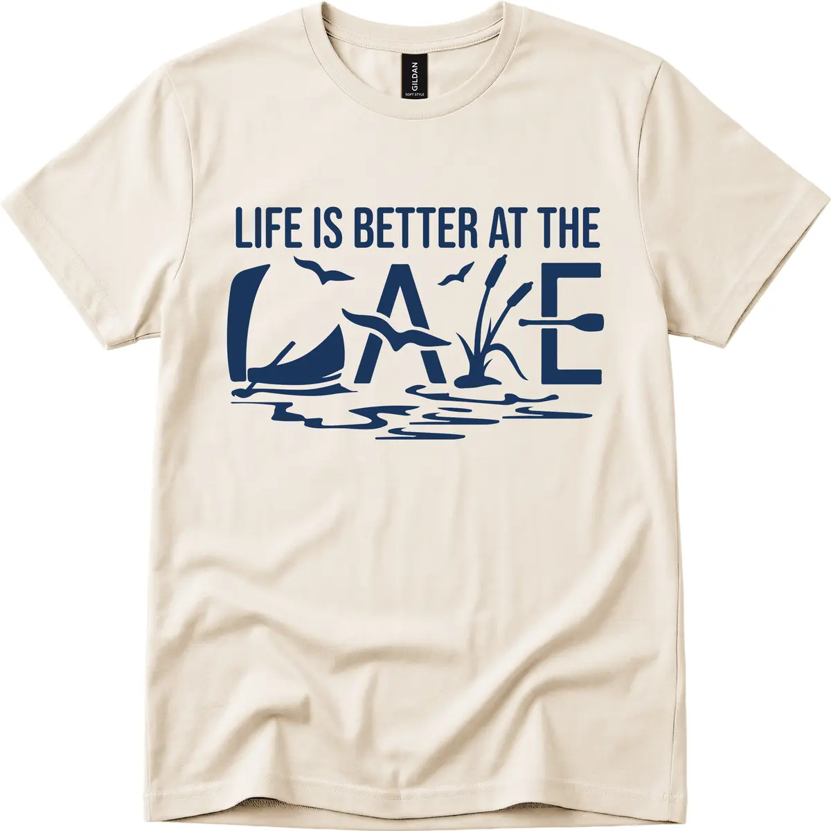 Life Is Better At The Lake T-Shirt in Natural