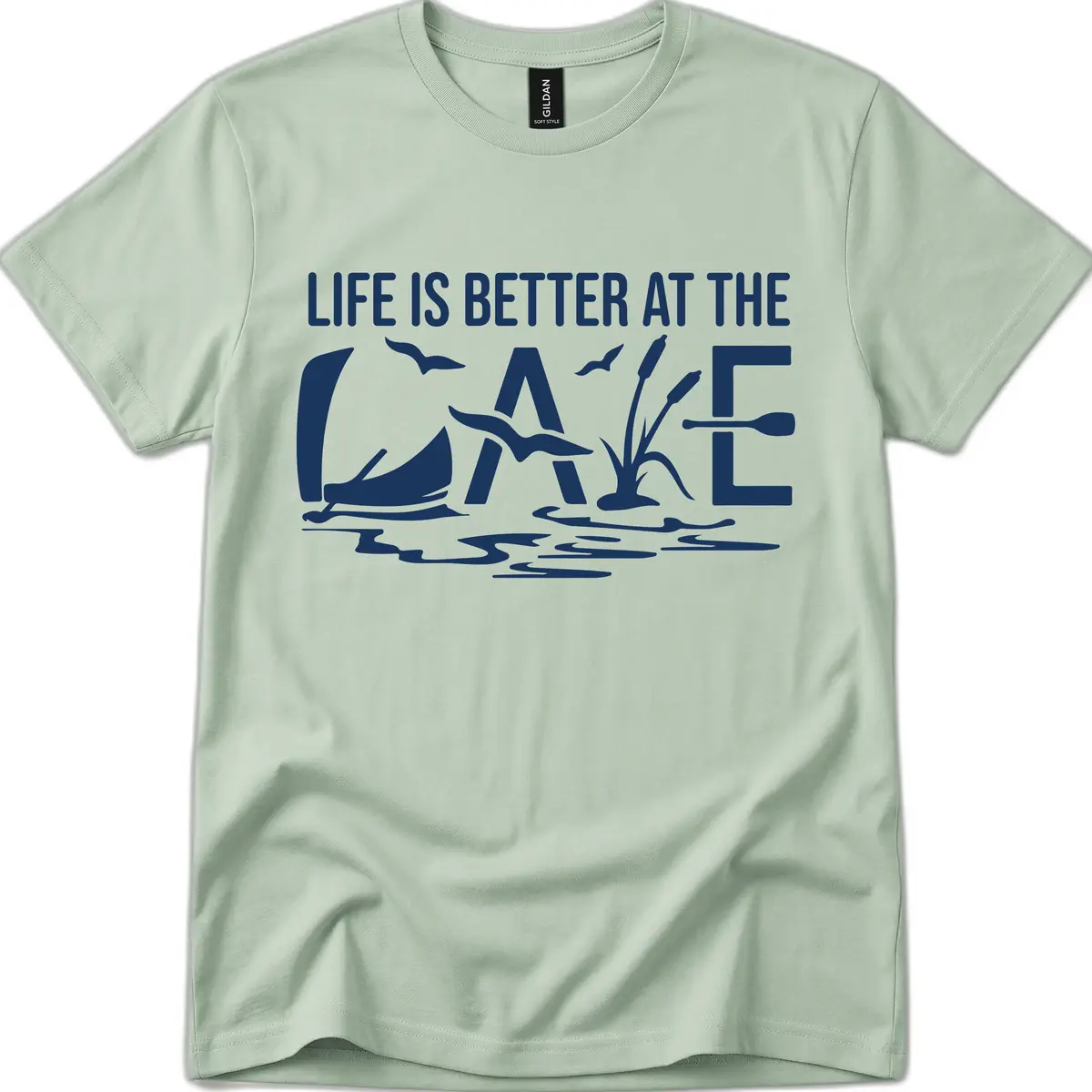 Life Is Better At The Lake T-Shirt in Sage
