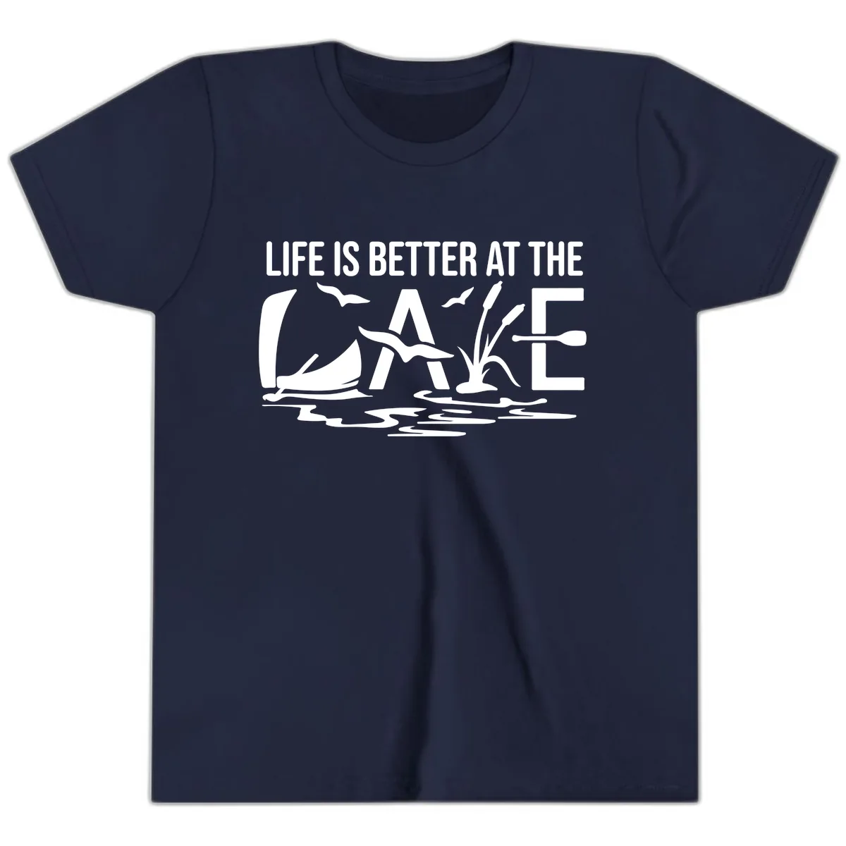 Life Is Better At The Lake Youth T-Shirt in Navy