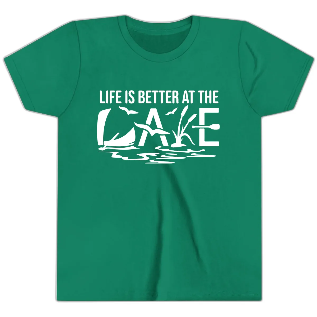 Life Is Better At The Lake Youth T-Shirt in Kelly
