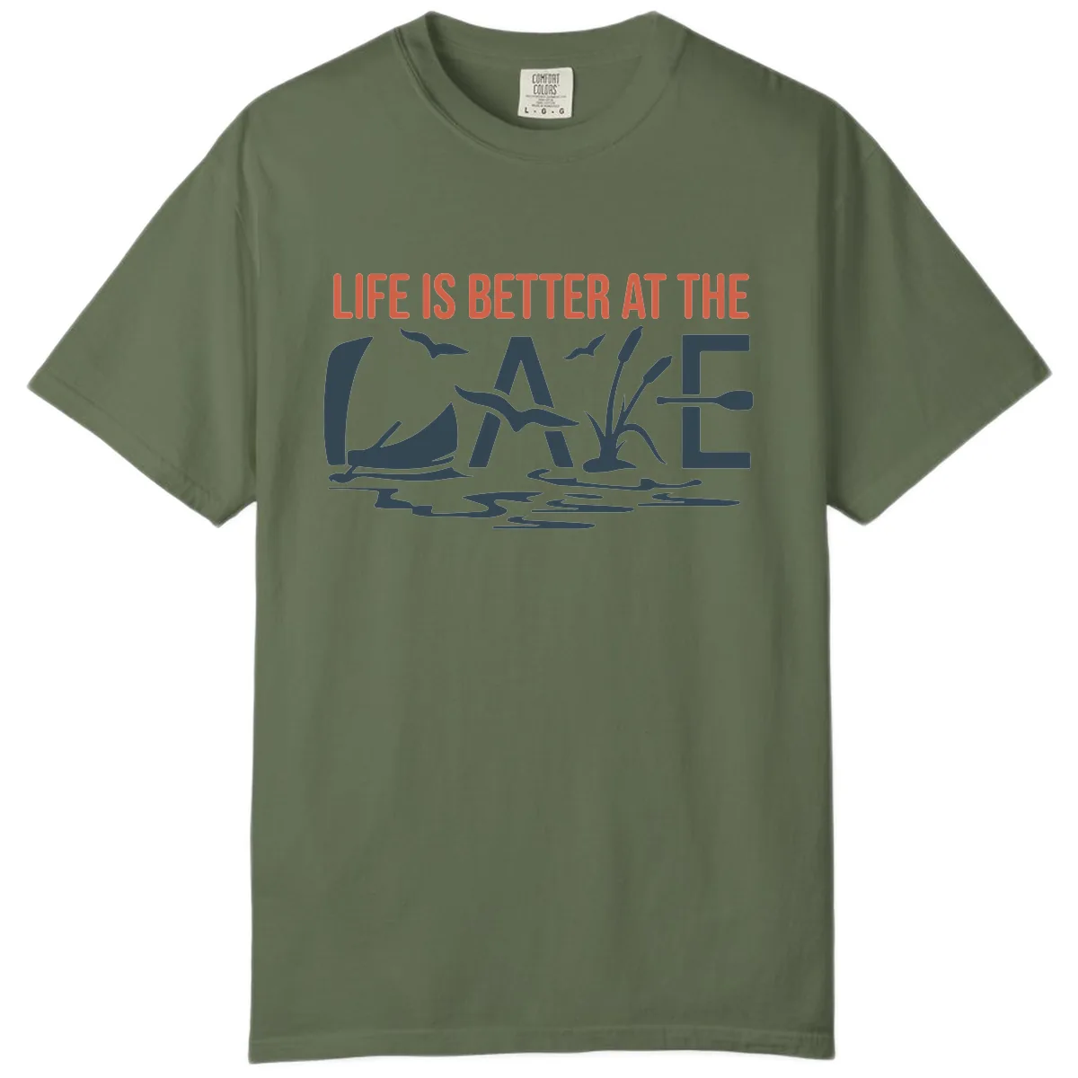 Life Is Better At The Lake Design Comfort Color in Sage