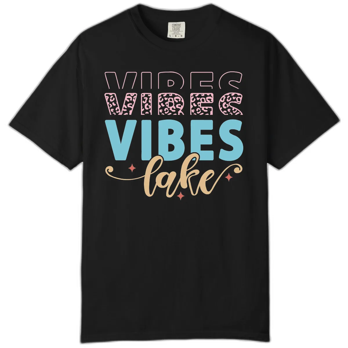 Vibes Lake Life Apparel Comfort Color in Black