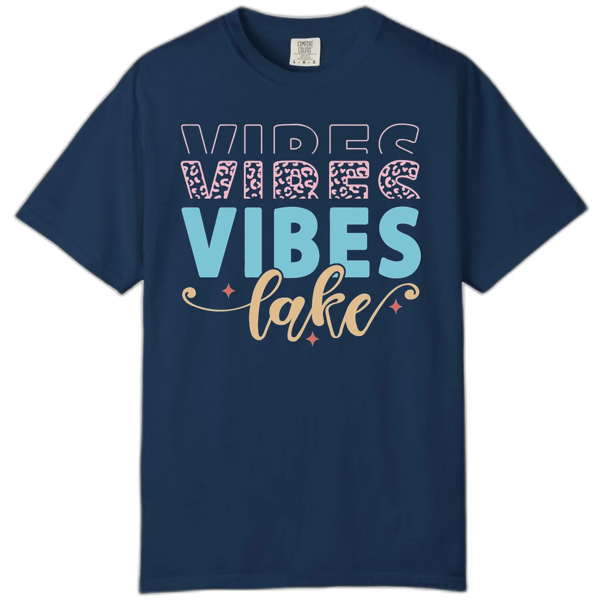 Vibes Lake Life Apparel Comfort Color in Navy
